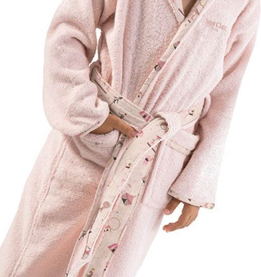 Saint Clair Kids Hooded Bathrobe Pink Saint Clair Kids Hooded Bathrobe Pink