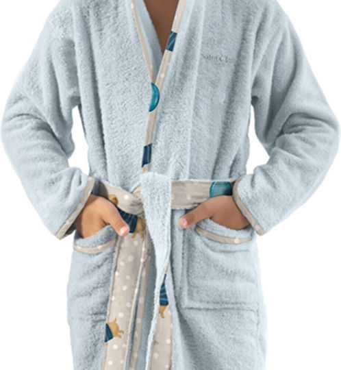Saint Clair Kids Hooded Bathrobe Blue Saint Clair Kids Hooded Bathrobe Blue