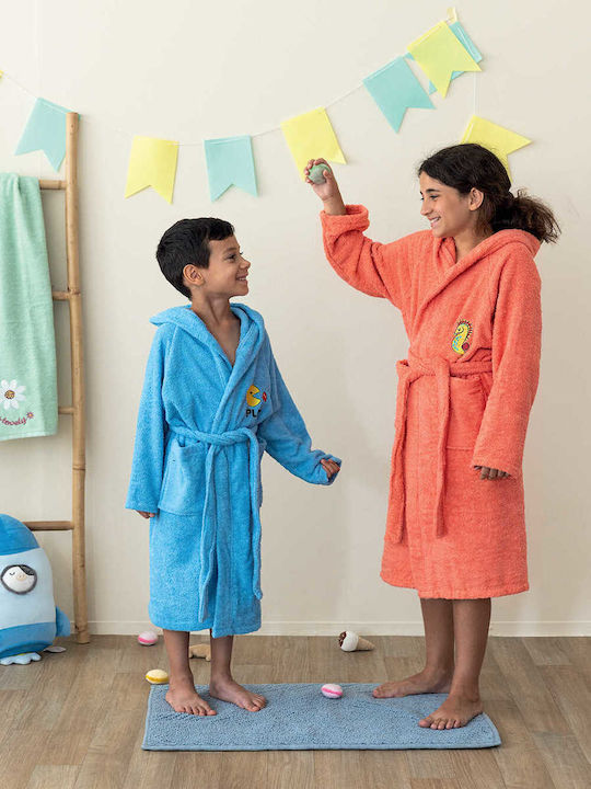 Palamaiki Kids Hooded Bathrobe Tami Peach