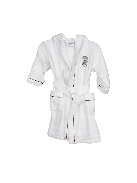 Vesta Home Παιδικό Μπουρνούζι Paok White με Κουκούλα