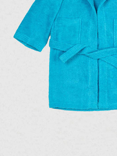 Sunshine Παιδικό Μπουρνούζι Turquoise με Κουκούλα