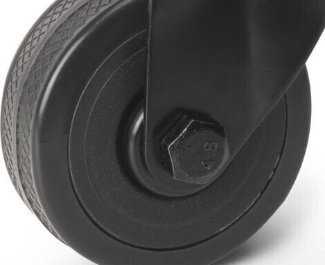 Emuca Furniture Wheel made of Plastic in Black Color 5cm 4pcs