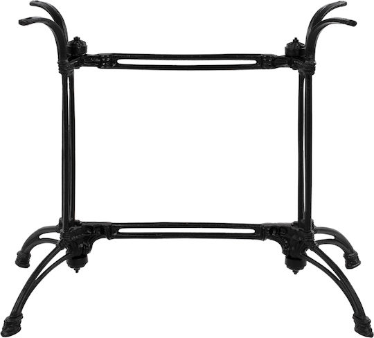 HomeMarkt Table Stand made of Cast Iron in Black Color 83x50x71cm
