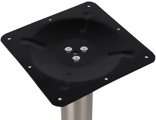 HomeMarkt Inox Table Stand made of Metal with Regulator in Silver Color 40x40x72cm
