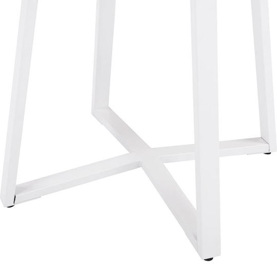 HomeMarkt Стойка за маса от Алуминий Бял 60x60x71см