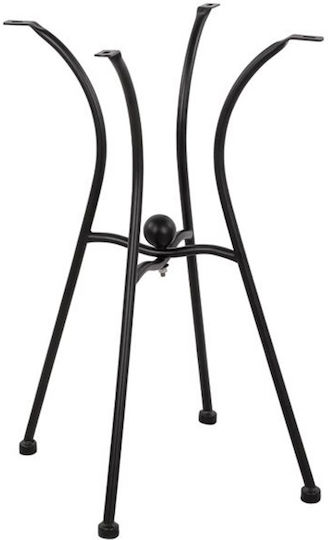 HomeMarkt Stand de masă din Metal în Culoare Negru 50x50x71cm