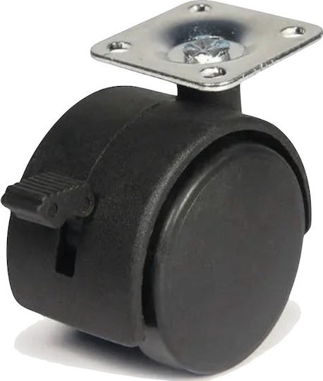 Ruotec Möbelrad aus Kunststoff in Schwarz Farbe 5x5cm