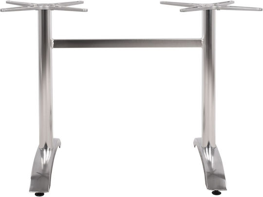 HomeMarkt Stand de masă din Aluminiu cu Regulator în Culoare Argintiu 78x60x73cm