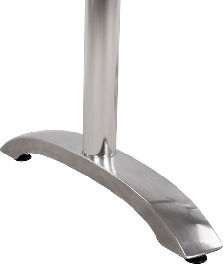 HomeMarkt Stand de masă din Aluminiu cu Regulator în Culoare Argintiu 78x60x73cm