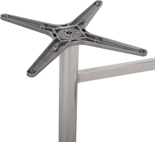 HomeMarkt Stand de masă din Aluminiu cu Regulator în Culoare Argintiu 78x60x73cm