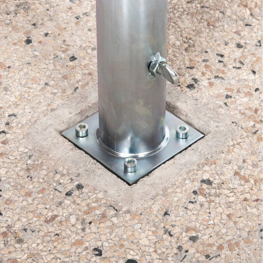 Homeplus Schirmständer aus Beton in Beige Farbe 65x65cm