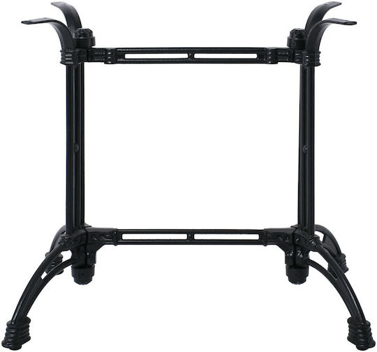 Woodwell Table Stand made of Cast Iron in Black Color 80x52x71cm