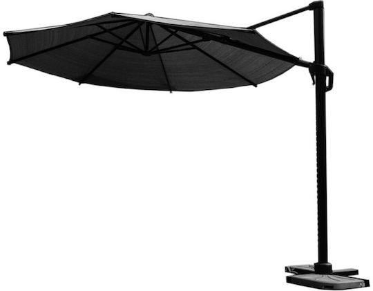 Nesling Nesling Stand de umbrelă din Metal în Culoare Negru 100x100x6cm