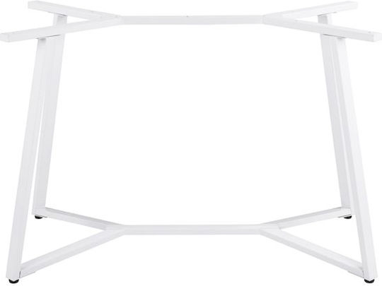 HomeMarkt Βάση Τραπεζιού Μεταλλική Γραφείο Λευκή 112x60x72cm