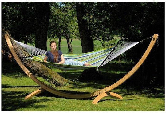 Amazonas Arcus Hamac Stand din Lemn în Culoare Bej 437x160x145cm