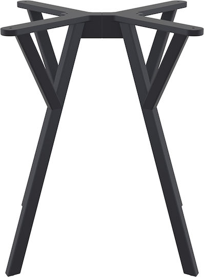 Siesta Exclusive Max Βάση Τραπεζιού Πολυπροπυλένιου Μαύρη 58x57x72cm