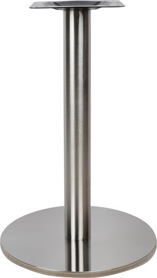 HomeMarkt Inox Stand de masă din Metal în Culoare Argintiu 40x40x72cm