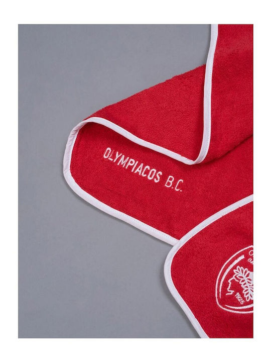 Palamaiki Baby Bathroom Set Hooded Official Team Licensed Olympiacos Red 75x75cm