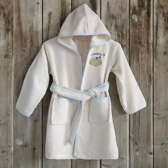 Nima Baby Bathrobe Hooded Brillo Beige