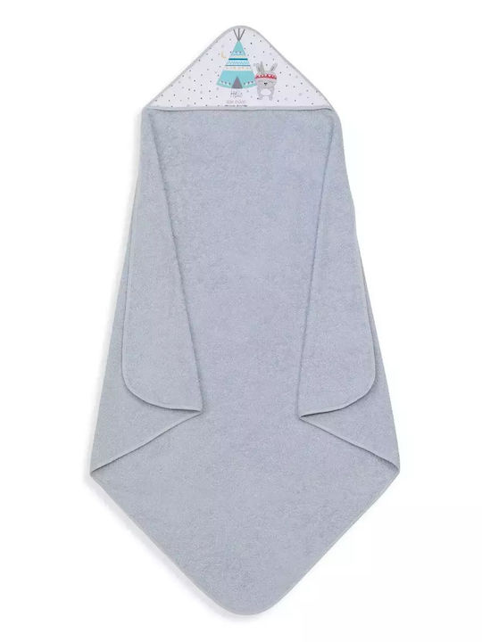 Interbaby Baby Hooded Towel Tipi Oso White 100x100cm