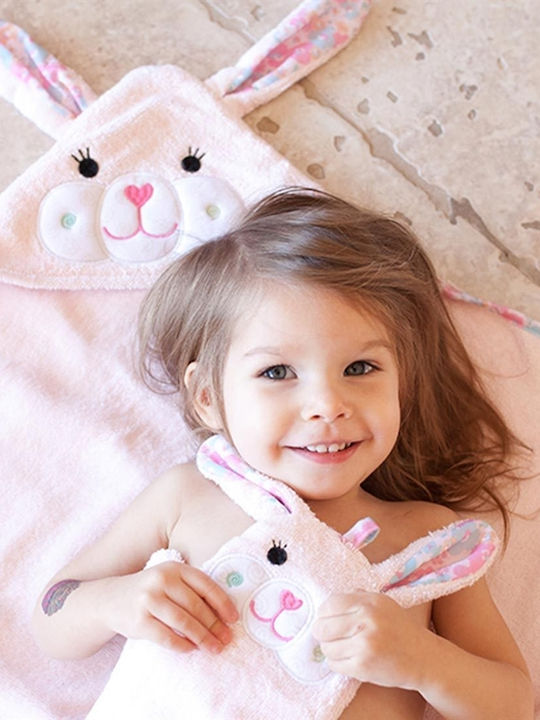 Zoocchini Βρεφική Κάπα-Μπουρνούζι με Κουκούλα Beatrice The Bunny Ροζ 77x77εκ.