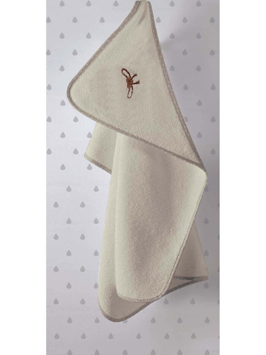 Makis Tselios Home Baby Bath Towel Hooded 75x75cm
