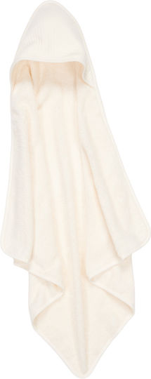 Little Dutch Baby Hooded Towel with Hood Pure Soft White 75x75cm