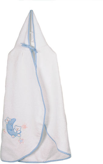 Bunny Bebe Baby-Badetuch mit Kapuzen Türkis 70x90cm