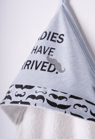 Evita Hooded Baby Bath Towel I Have Arrived White