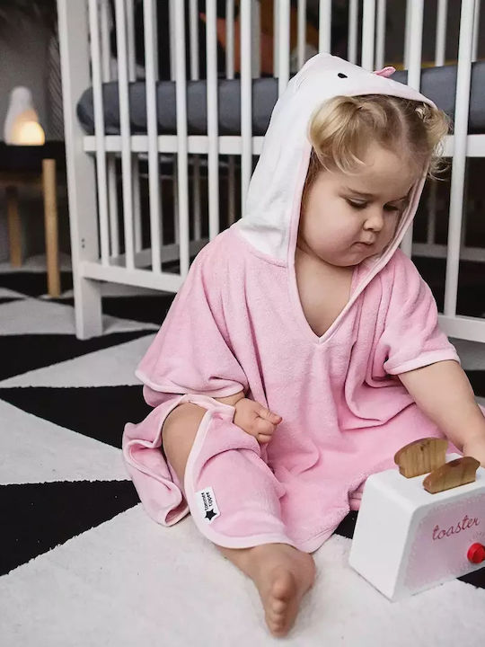 Tommee Tippee Βρεφικό Πόντσο-Μπουρνούζι με Κουκούλα Ροζ