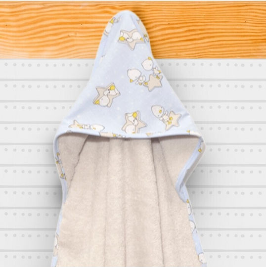 Baby Oliver Βρεφική Κάπα-Μπουρνούζι με Κουκούλα 75x75εκ.