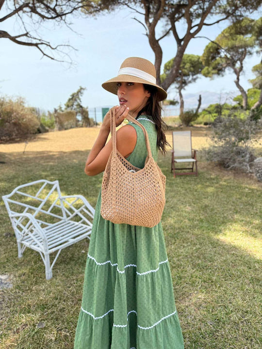 Achilleas Accessories Γυναικείο Ψάθινο Καπέλο Καφέ