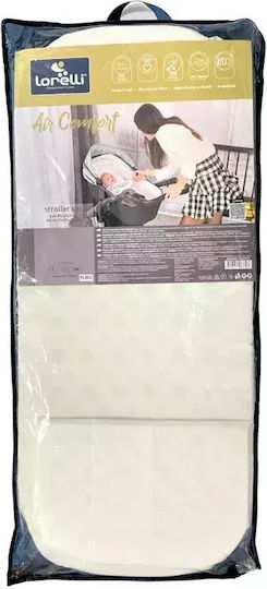 Lorelli Mattress Moses Basket / Carry Cot Air Comfort White 35cmx80cmx3cm