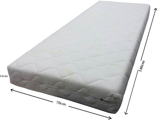 Beboulino Orthopedic Mattress Crib Aloe Vera 70cmx140cmx14cm