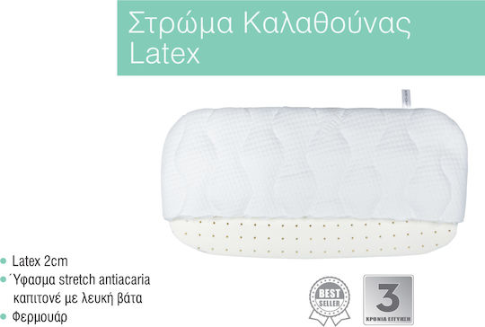 Bebe Strom Στρώμα Καλαθούνας / Port Bebe με Latex 35cmx75cmx2.2cm