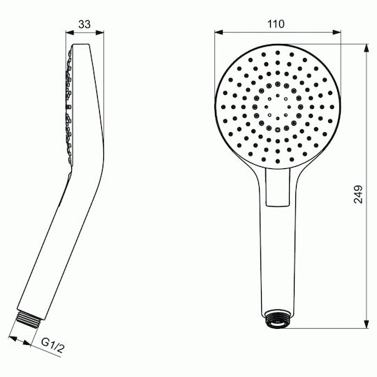 Ideal Standard Idealrain Evo Round Τηλέφωνο Ντουζ
