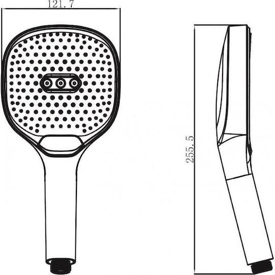 Τηλεφωνο Ντουζ Μαυρο Inter Ceramic 7534