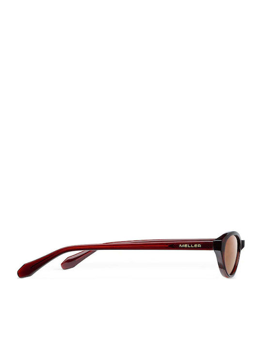 Meller Oza Unisex Sunglasses with Red Frame and Red Polarized Lens OZ-MAROONGBROWN