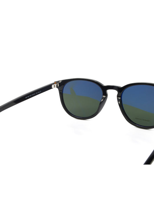 The Glass of Brixton Men's Sunglasses with Black Horn-Rimmed Frame and Grey Lenses BS284 00