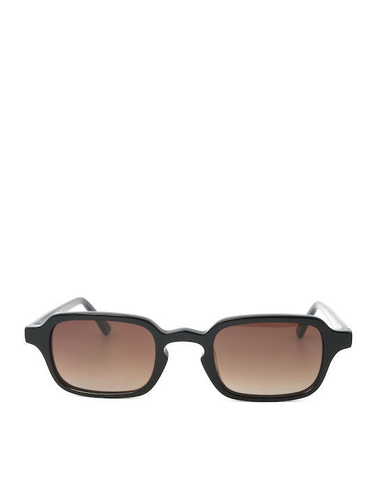 The Glass of Brixton Unisex Sunglasses with Black Plastic Frame and Brown Gradient Lens bs237 00