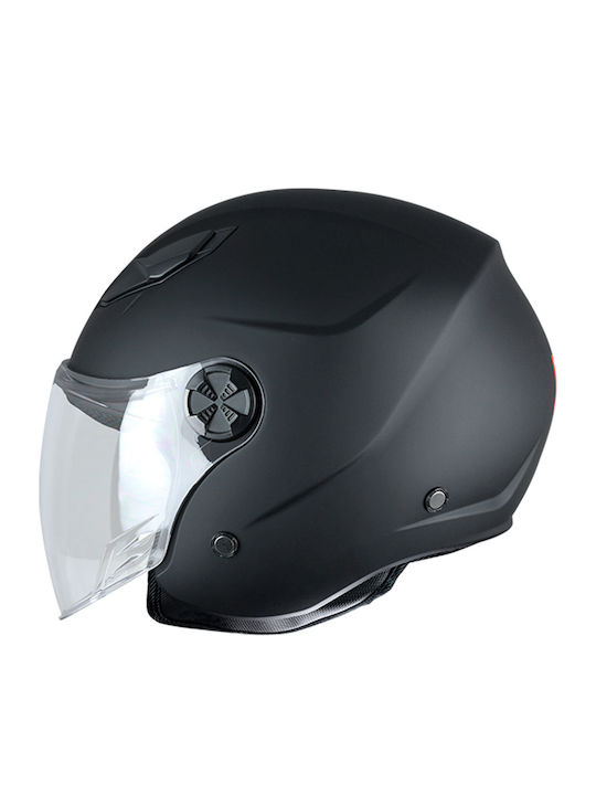 XVX Amalfi RX-440 Black Matt Motorcycle Helmet Jet ECE 22.06