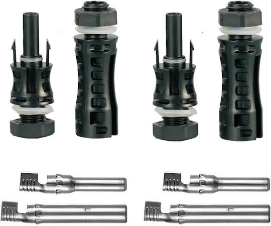 Set 4 Conectori Panou-montaj Evo2 M+f MC4 Onuvio – 1500V 30A Cutii Distribuție Trecere Panou Panouri Electrice Cablu Solar 2.5–6 Mm² Kit 2 Femelă + 2 Mascul Piuliță Garnitură O-ring