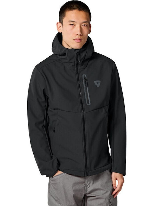 Rev'IT Jerry 2 Зимно Мъжко Мотоциклетно Яке Softshell Водоустойчиво Черно