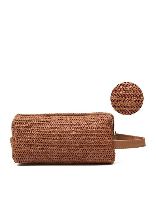 Women's Raffia Pouch – Natural Woven Cute Pouch Beige
