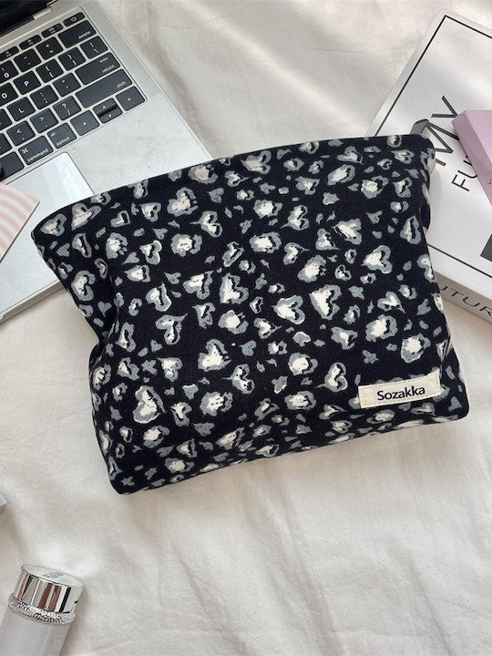 Damentäschchen Leopard – Retro Corduroy Süßes Täschchen Schwarz