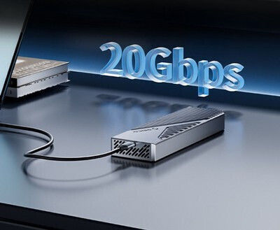 Orico Кутия за Твърд Диск M.2 SATA III NVMe с USB 3.2 Type-C Връзка в Сив Цвят