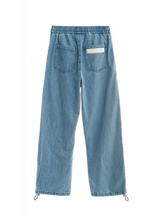 Mod Wave Movement Women's Jean Pants in Wide Leg Style