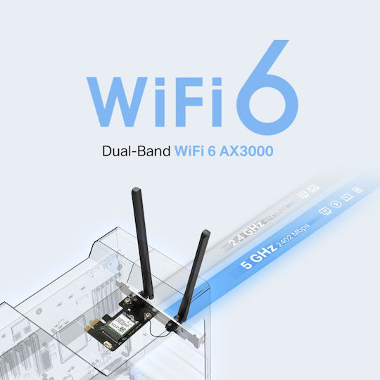 Mercusys v2 Placă de Rețea Wireless (3000Mbps) PCI-e