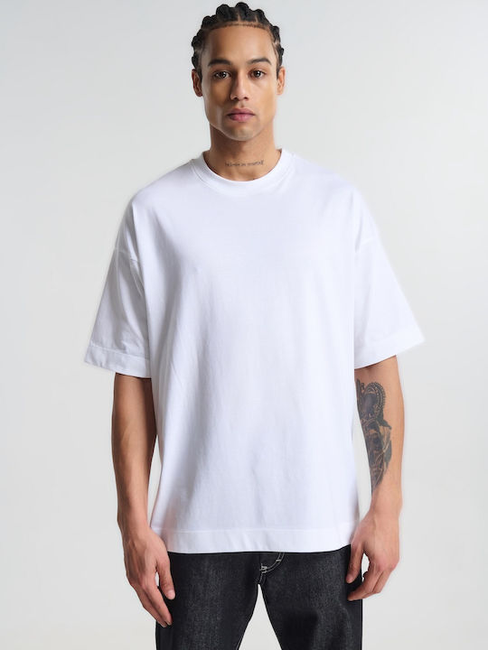 Herrenblusen Kurzarm T-Shirts Weiß