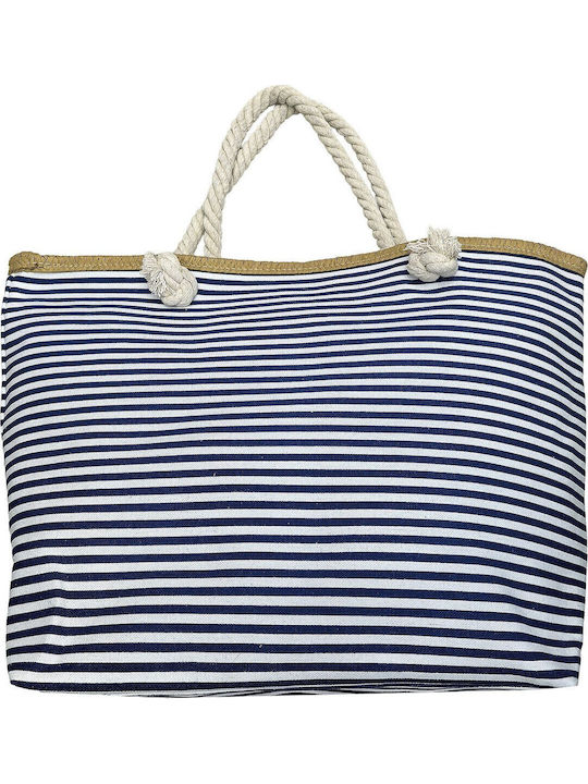 Summertiempo Stoff Strandtasche Blau